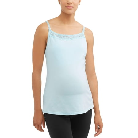 Maternity Nursing Cami with Lace Trim - Available in Plus Size, Style (Best Plus Size Nursing Tank)