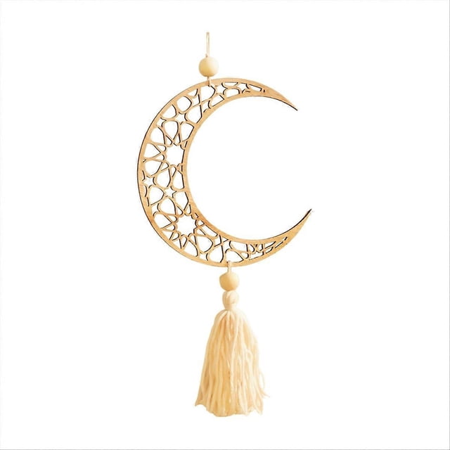 Moon Hollow Wooden Pendant Home Bedroom Wall Decoration