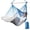Blue/White, variant on Hammock Chair Handmade Hanging Chair Cotton Rope Woven Hanging Seat Soft-Spun Large Stretch Hammock Swing, Collapsible Strong Metal Spreader Bar Elegant Macrame Comfort Indoor Outdoor Garden