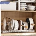 thumbnail image 2 of Pot Lid Rack Pot Rack Organizer Kitchen Cabinet Organizer Kitchen Supplies Pot Lid Rack Iron Retractable Pot Lid Organizer Holder For Multiple Cookware Universal, 2 of 6