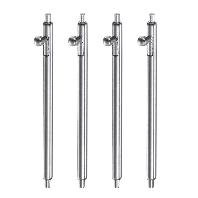 Uxcell 4 piezas de pasadores de resorte de liberación rápida de 1.5 mm de diámetro y 23 mm de ancho, pasadores de acero inoxidable para correas de reloj