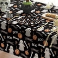 thumbnail image 5 of Halloween Tablecloth 60x84 Inch Rectangular, Ghost Pumpkin Black Washable Table Cover for Party Picnic Dinner Decor, 5 of 6