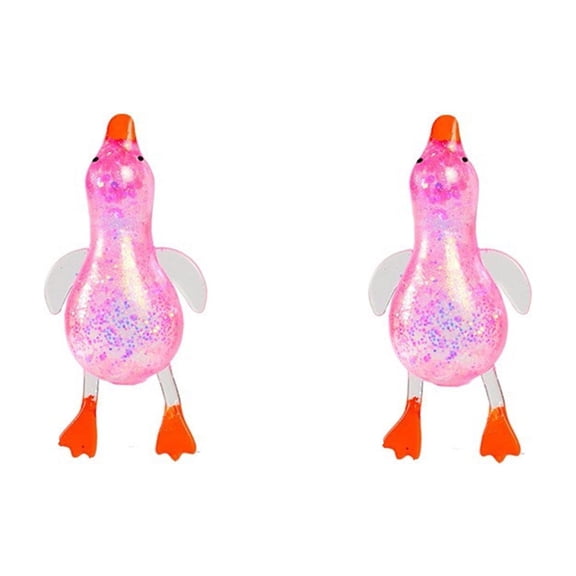 2PCS Cute Duck Squishy Sugar Stress Ball,Soft Duck Stress Relief Sugar Ball Squishy Ultra Squishy Moldable Slow Rise Relaxing Sensory Fidget Stress for Anxiety Relief