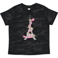thumbnail image 3 of Inktastic Eiffel Tower in Paris with Flowers and Pink Banner Boys or Girls Toddler T-Shirt, 3 of 5