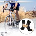 thumbnail image 2 of Calcetines de ciclismo Unique Bargains, de secado rápido, para exteriores, color beige y negro, tamaño XL, neutros y universales, 1 par, combinación de colores, 2 of 6