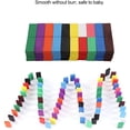 thumbnail image 3 of Jinsinto 100Pcs Colorful Domino Block Set Wooden, Kids Early Educational Building Game Domino Racing Toy Birthday Gift for Boys Girls, 3 of 5