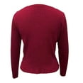 thumbnail image 7 of Ediodpoh Women Ribbed Knit Button Down V Neck Lightweight Cropped Cardigan Sweaters for Women Coat Tops Red M, 7 of 7