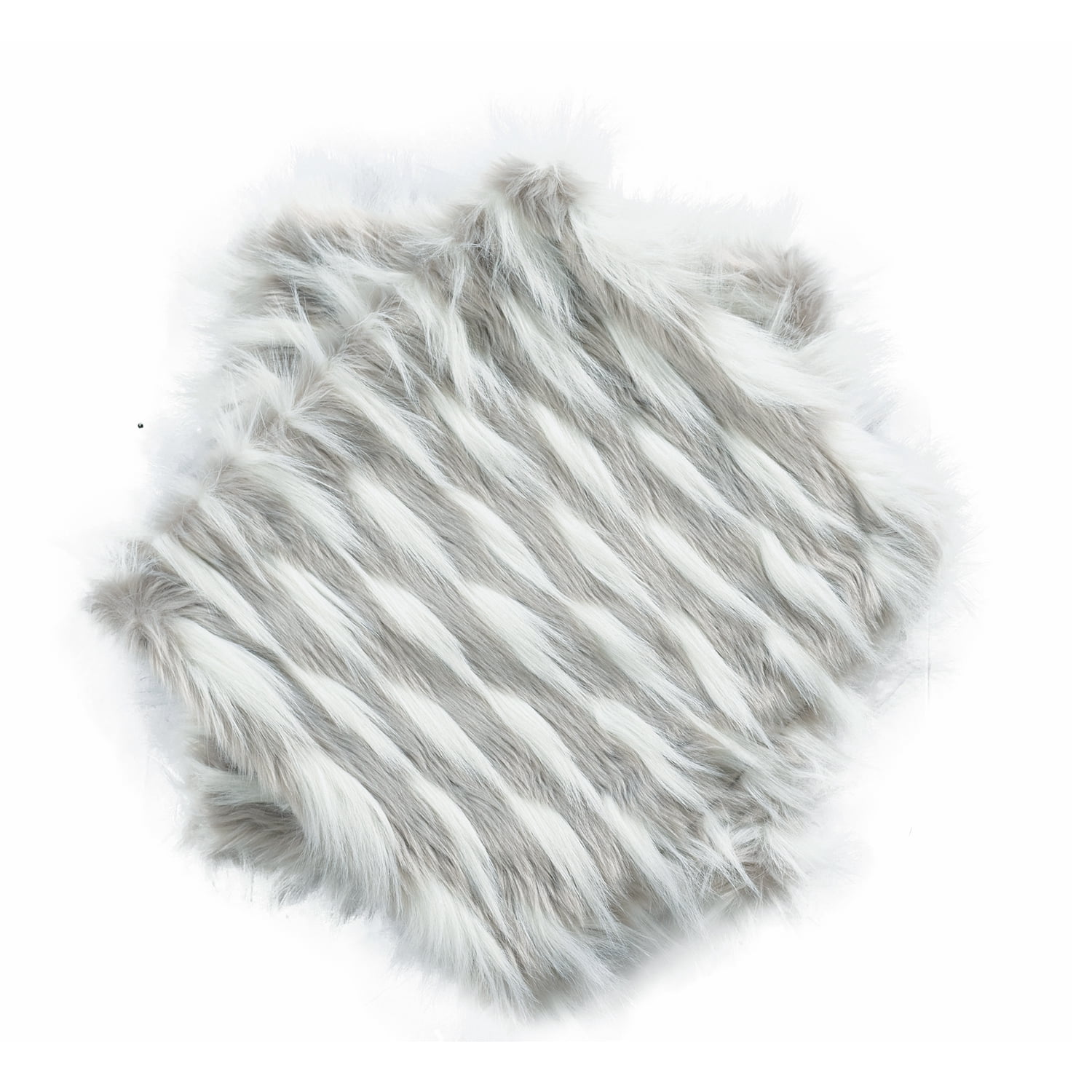 Home Soft Things Feathery Faux Fur 2 Piece Throw Pillow Cover Set - Grey - 26" x 26"