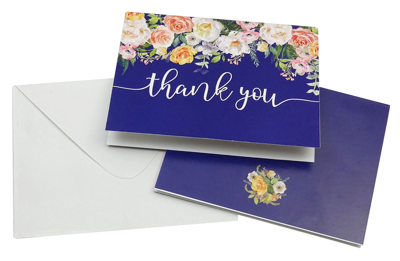 Darling Souvenir Floral Wedding Thank You Greeting Cards With White Envelopes Pack Of 36 Pcs