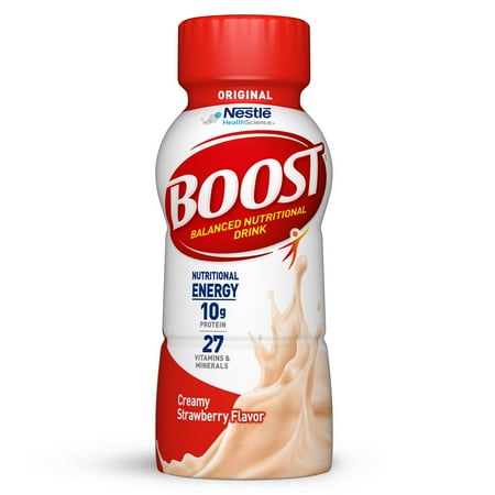 BOOST Original Balanced Nutritional Drink Protein Shakes, Creamy Strawberry, 8 fl oz, 6 Pack