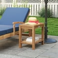 thumbnail image 4 of Gymax 19 Inch Teak Wood Shower Bench Inside Shower Stool w/ Storage Shelf for Adults, 4 of 10