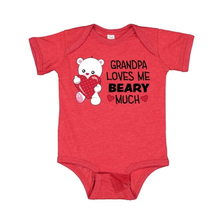 

Inktastic Grandpa Loves Me Beary Much- Cute Bear Gift Baby Boy or Baby Girl Bodysuit
