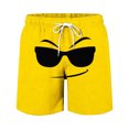 thumbnail image 4 of Twczz Boys Funny Graphic Swim Trunks with Pockets- Elastic Waist Drawstring Quick Dry Beach Shorts Yellow Size 8, 4 of 6