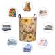 thumbnail image 4 of Balery Vintage Floral Butterfly Collage Cesta de ropa redonda con asas, impermeable, independiente, para ropa, juguetes, dormitorio y familia-Medium, 4 of 6