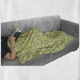 thumbnail image 5 of Fruit Soft Flannel Fleece Blanket, Summer Apple Pear in Poly Art Fractal Modern Juice Season Tropic Graphic, Cozy Plush for Indoor and Outdoor Use, 50" x 60", Pale Green Pale Yellow, by Ambesonne, 5 of 5