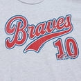 thumbnail image 4 of Men's Mitchell & Ness Chipper Jones Heather Gray Atlanta Braves Cooperstown Collection Player T-Shirt, 4 of 6