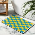 thumbnail image 4 of 20x32in Checkered Rug Runner | Absorbent, Long Bathroom Mat | Soft, Non-Slip Large Bath Mat | Ideal for Bathroom Bathtub Hallway, 4 of 5