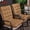 2pcs Light Brown, variant on 2pc Thickened Lounge Chair Cushions - Washable w/ Straps - Full Back Support for Indoor/Outdoor (Soft Polyester Fiber)