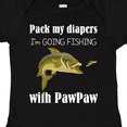 thumbnail image 4 of Inktastic Pack My Diapers I'm Going Fishing with Pawpaw (white) Boys or Girls Baby Bodysuit, 4 of 5
