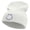 White, variant on Taurus Astrology Embroidered 12 Inch Long Knitted Beanie - Black OSFM
