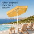 thumbnail image 3 of Best Choice Products 7.5ft Patio Market Umbrella with Wavy Trim, Fade-Resistant, Crank & Tilt, Wind Vent - Marigold, 3 of 8
