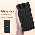 thumbnail image 4 of Allytechgroup Wallet Case for iPhone 7 / 8 / SE 2022 & 2020 with Credit Card Slot, RFID Blocking PU Leather Case with Lanyard & Shoulder Strap & Kickstand Shockproof Bumper for Women Men, Black, 4 of 8