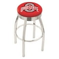 thumbnail image 6 of 25" L8C3C - Chrome Wisconsin "W" Swivel Bar Stool with 2.5" Ribbed Accent Ring by Holland Bar Stool Company, 6 of 7