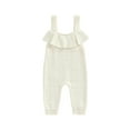 thumbnail image 1 of Seyurigaoka Baby Girls Knitting Romper Solid Color Cutout Patchwork Casual Party Street Spring Fall Jumpsuits for Toddler Kids, 1 of 9