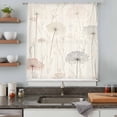thumbnail image 5 of Dandelion Retro Leaves Sheer Curtains 63 Inches Long, Farmhouse Botanical Watercolor Light Filering Curtains, Breathable Simi Curtain Privacy Drapes for Living Room Bedroom Window Treatment, 5 of 9