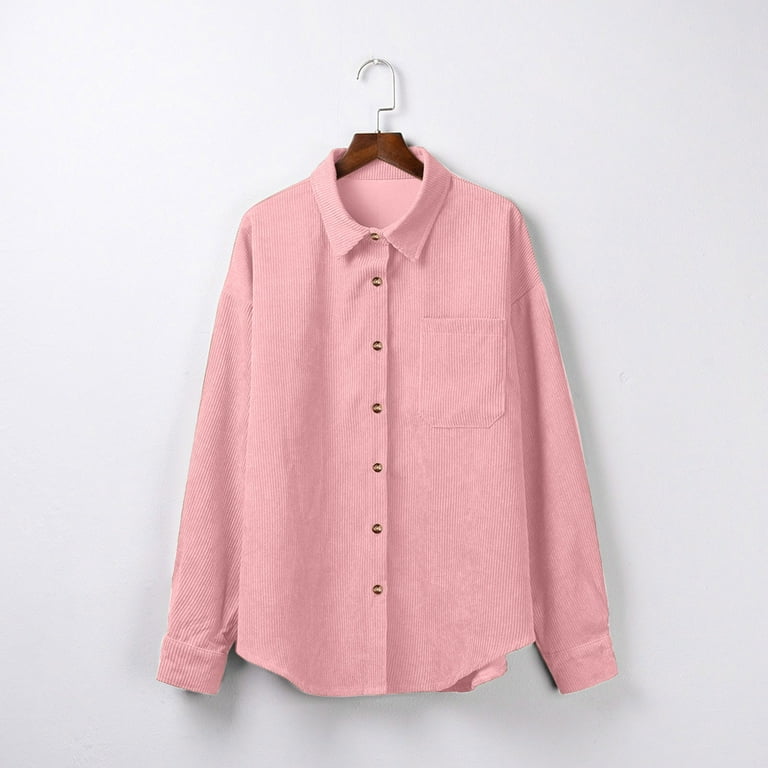 HAPIMO Discount Women s Corduroy Jacket Button Down Thicken Long