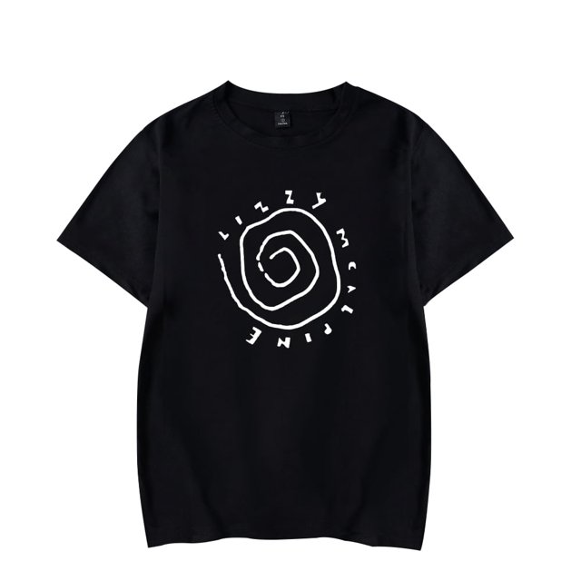 Lizzy McAlpine T-shirt à Imprimés Vortex Manches Courtes Mode Décontractée Été pour Femmes et Hommes