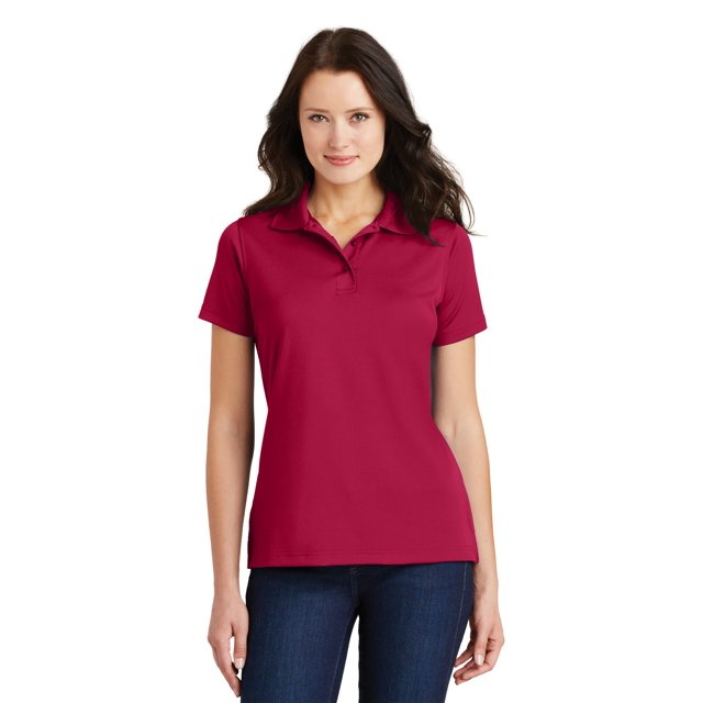 Polo de piqué de mezcla de policarbón para mujer Port Authority®. L497 Rojo XXL Autoridad Portuaria L497