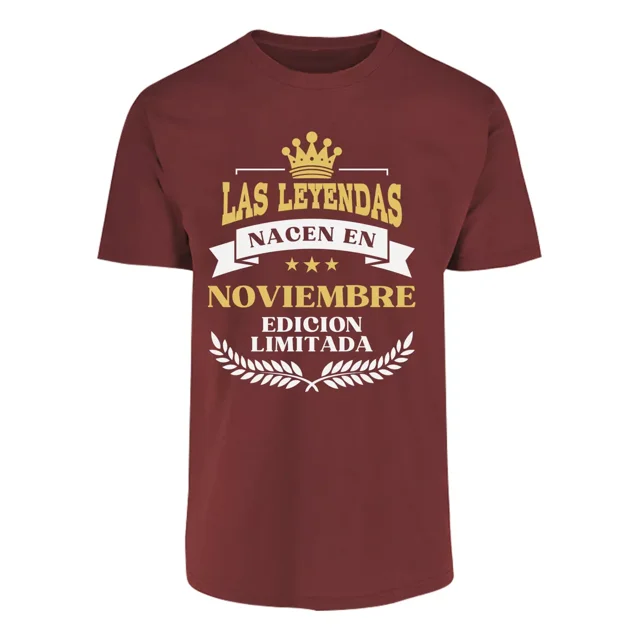 Playera De Cumpleaños Las Leyendas Nacen En Noviembre
