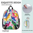 thumbnail image 5 of Cute Dinosaur Pattern Backpack Backpack for School,Cute School Bag,Schoolbag with Adjustable Shoulder Straps & Padded Back,13.8"x11.4"x6", 5 of 6