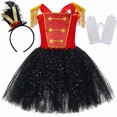 thumbnail image 2 of Disfraz de maestro de ceremonias de circo con purpurina para niños, vestidos de fiesta para carnaval, festival, soldado cascanueces, vestido de tutú para cosplay, ropa elegante para niñas, 2 of 5