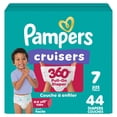thumbnail image 1 of Pampers Diapers - Cruisers 360° - Size 7, up to 100% Leakproof Fit, Designed for Active Babies, Pull On Diaper, EZ Off Tabs Designed for Easy Changes, 1 of 22