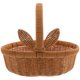 thumbnail image 1 of Cesta de picnic de ratán sintético hecha a mano con asa para actividades al aire libre, almacenamiento de frutas, pan, huevos y fotografía. Diseño multifuncional., 1 of 7