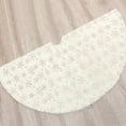 thumbnail image 6 of "Snowlflake Christmas Tree Skirt, Large Snowy White Fur Tree Skirt with Snowy Pattern for Christmas Decorations (Gold,Silver,Multicolor)", 6 of 7
