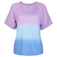 thumbnail image 4 of Jophufed Women Shirts Large Size Tie-Dye Printing Short Sleeve O-Neck Top Tee T-Shirt Blouse Gifts, 4 of 5