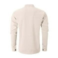 thumbnail image 5 of Generic Men's Waffle Shirts Stand Collar Texture Button Down Long Sleeve Blouse Casual Slim Cardigan Street Tops with Pocket, 5 of 6