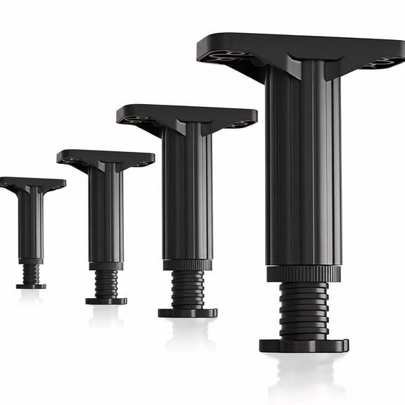 4 Pack Adjustable Plastic Bed Support Legs, 7.48 to 13 Inch Replacement Feet for Bed Frame Slats