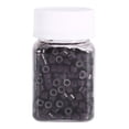 thumbnail image 1 of 500 piezas botella moda SilicOne forrado cuentas enlaces anillos para extensión de cabello humano (500 piezas marrón), 1 of 5