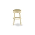 thumbnail image 4 of Home Square 30" Wood Backless Bar Stool in Linen White - Set of 3, 4 of 5