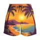 thumbnail image 4 of Pantalones Cortos de Playa con Cordón Impreso Casual para Hombres, 4 of 8