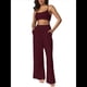 thumbnail image 1 of Conjuntos Casuales de Dos Piezas para Mujer, Camiseta Sin Mangas con Cuello en V y Cintura Elástica, Chándal de Verano con Bolsillo. Vino Tinto S, 1 of 8
