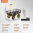 thumbnail image 3 of Bed Bath & Beyond VEVOR Heavy-Duty Steel Garden Cart with Removable Sides, 3 of 5