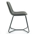 thumbnail image 5 of Set of 2 Aram Grey Distressed Faux Leather Dining Chair, 5 of 7