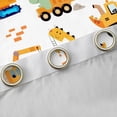 thumbnail image 4 of Homewish Yellow Car Truck Black Out Curtains for Kids, Cartoon Vehicle Curtains Pack of 2 (42x63 Each), Funny Dinosaur Car Bedroom Curtains, Black Out Curtains Room Decor, 4 of 6