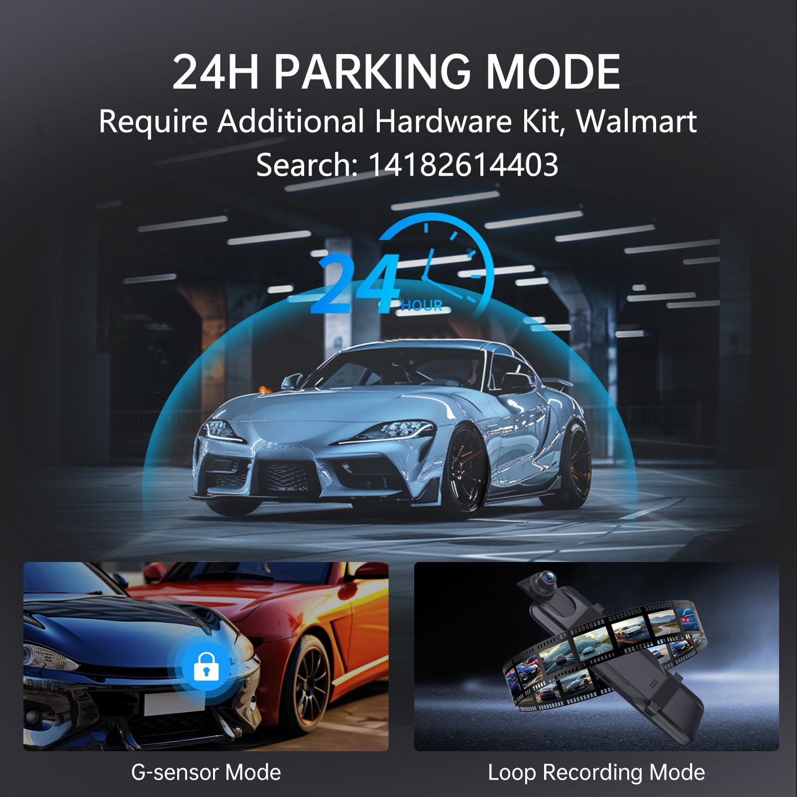 Dash Cam, 4K UHD Dual Dash Cam Front and Rear, 10"Touch Screen Mirror Camera, Night Vision, Voice Control, G-Sensor, 32GB SD Included