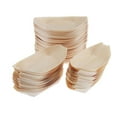 thumbnail image 3 of 100 Piezas Bandeja para Botes de de Pino en apariencia de Barco Perfecta para Servir Aperitivos, O Postres Sola Porción 170x85mm Gloria bote de servicio de madera, 3 of 9